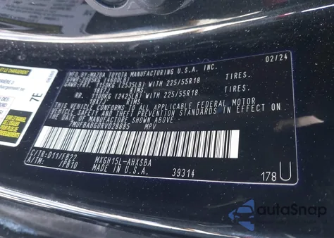 2024 Toyota Corolla Cross Hybrid Nightshade Edition из США, поврежденный, VIN 7MUFBABG0RV028885